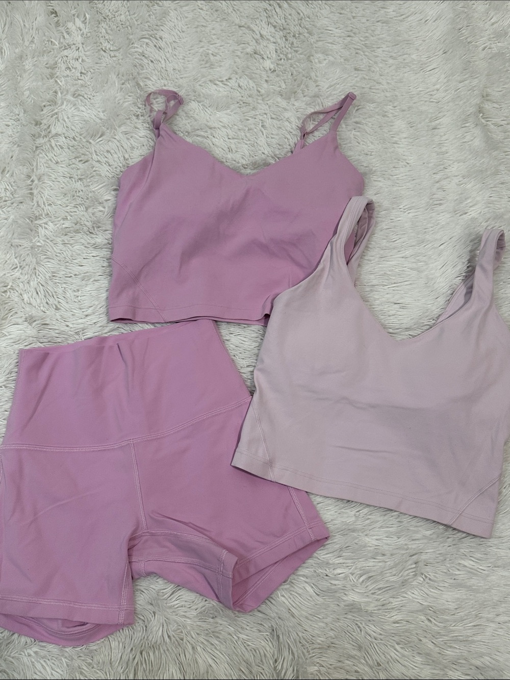 🏰 Lululemon Align Bike Shorts & 2 Align Tank Tops Size 2/4